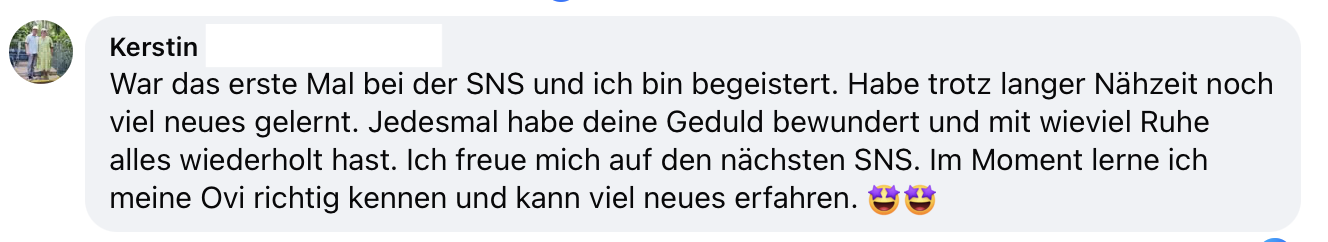 Feedback einer Teilnehmerin (Screenshot 2 von 4)