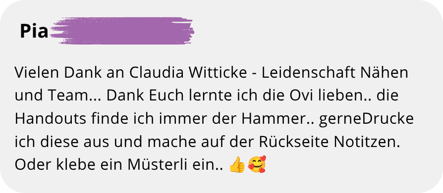 Feedback einer Teilnehmerin (Screenshot 3 von 4)
