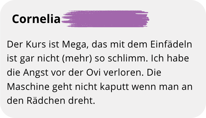 Feedback einer Teilnehmerin (Screenshot 1 von 4)